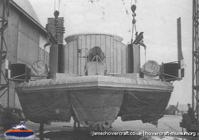 SRN1 fitted with a new skirt -  (credit: The <a href='http://www.hovercraft-museum.org/' target='_blank'>Hovercraft Museum Trust</a>).